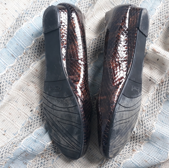 Brown and black snake print Fitzwell flats - Picture 7 of 9